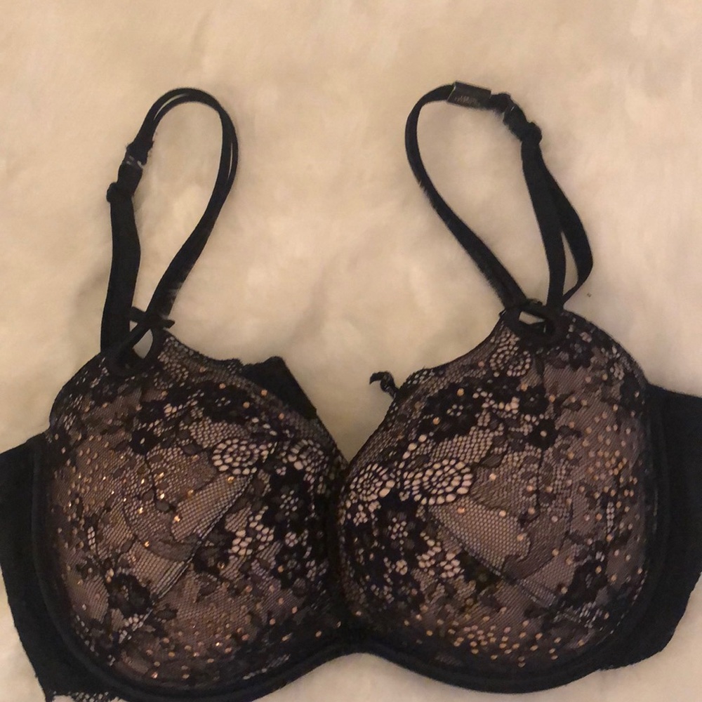 VS Sexy Little things push up black bling bra 36D